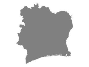 Côte d'Ivoire - silhouette