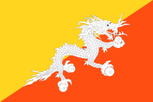 Bhutan flag - Butan zastava