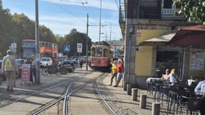 Tram in Porto, Portugal 2025